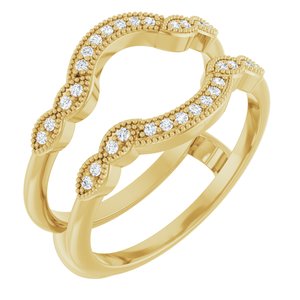 14K Yellow 1/8 CTW Lab Grown Diamond Ring Guard