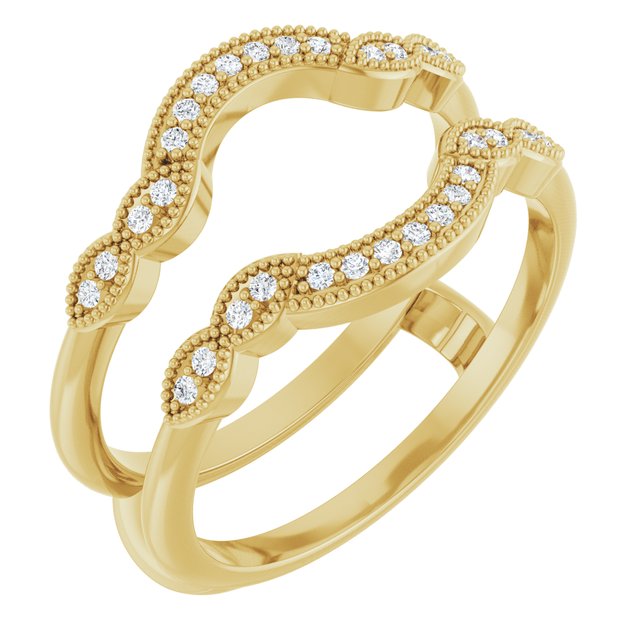 14K Yellow 1/8 CTW Lab Grown Diamond Ring Guard