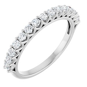 14K White 1/2 CTW Lab-Grown Diamond Anniversary Band