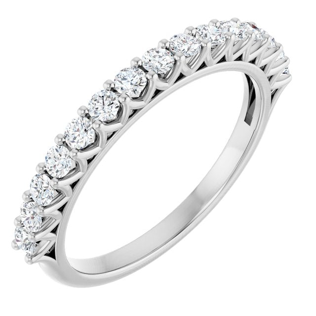 Platinum 1/2 CTW Lab-Grown Diamond Anniversary Band