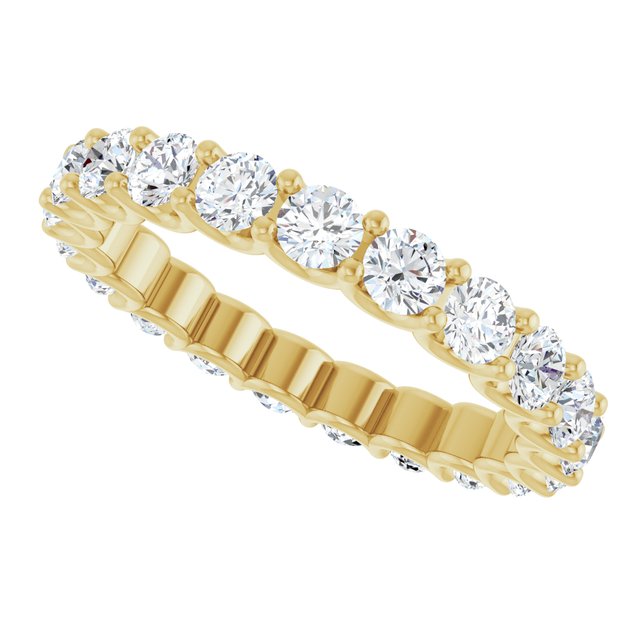 14K Yellow 1 7/8 CTW Lab-Grown Diamond  Eternity Band Size 6.5