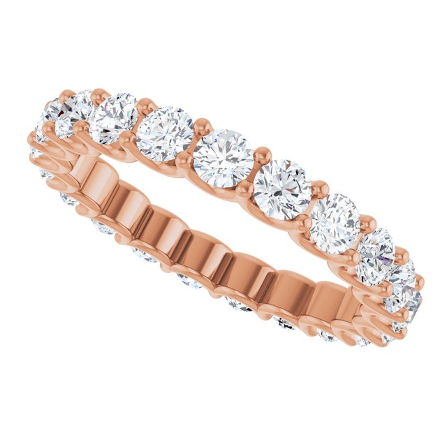 14K Rose 2 1/5 CTW Lab-Grown Diamond  Eternity Band Size 7