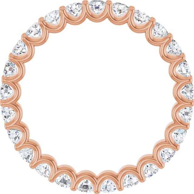 14K Rose 1 1/2 CTW Lab-Grown Diamond  Eternity Band Size 7