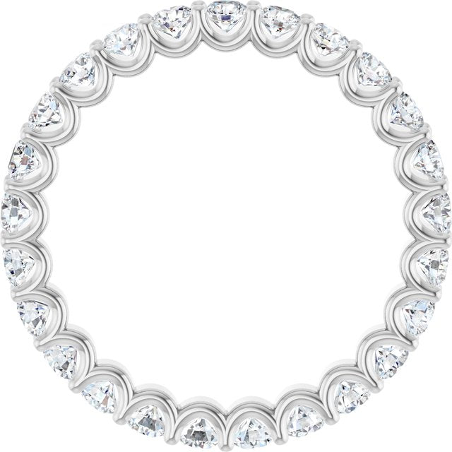 14K White 1 3/8 CTW Lab-Grown Diamond  Eternity Band Size 6