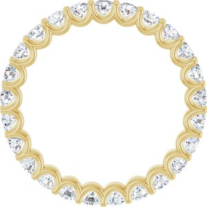 14K Yellow 1 3/8 CTW Lab-Grown Diamond  Eternity Band Size 5