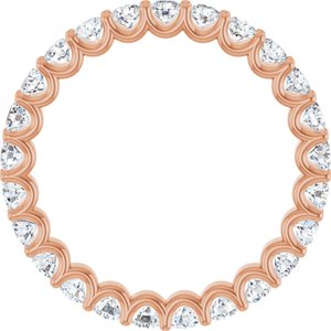 14K Rose 1 3/8 CTW Lab-Grown Diamond  Eternity Band Size 6.5
