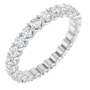 14K White 1 3/8 CTW Lab-Grown Diamond  Eternity Band Size 5
