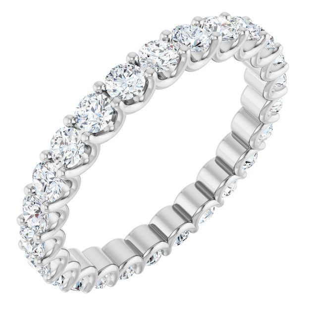 14K White 1 3/8 CTW Lab-Grown Diamond  Eternity Band Size 5