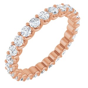 14K Rose 1 3/8 CTW Lab-Grown Diamond  Eternity Band Size 5.5