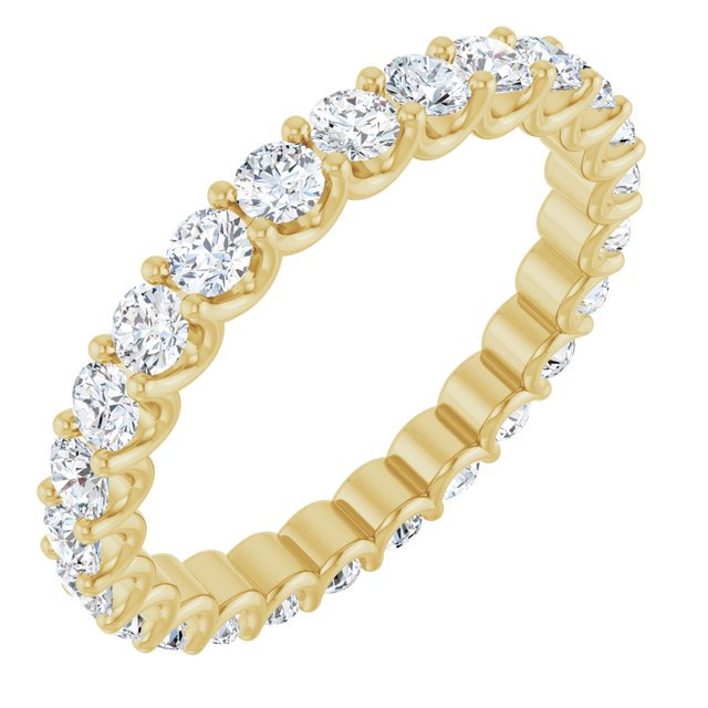 14K Yellow 1 3/8 CTW Lab-Grown Diamond  Eternity Band Size 6