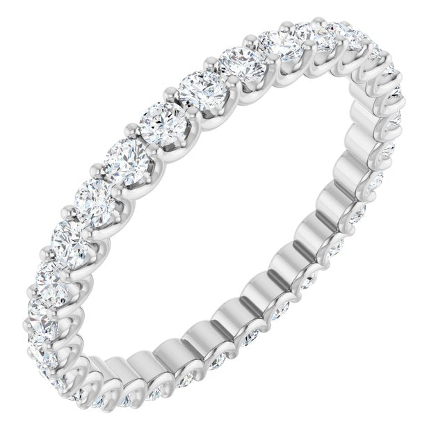 Platinum 7/8 CTW Lab-Grown Diamond  Eternity Band Size 6