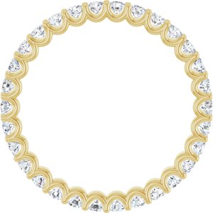 14K Yellow 7/8 CTW Lab-Grown Diamond  Eternity Band Size 6