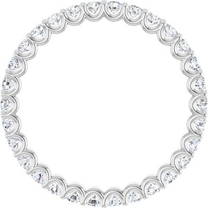 14K White 7/8 CTW Lab-Grown Diamond  Eternity Band Size 6