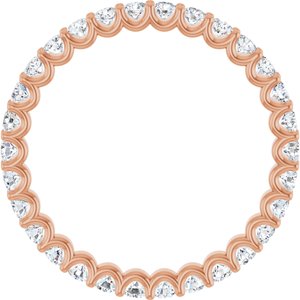 14K Rose 7/8 CTW Lab-Grown Diamond  Eternity Band Size 5.5