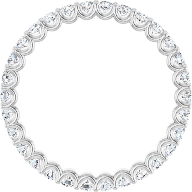 14K White 9/10 CTW Lab-Grown Diamond  Eternity Band Size 7