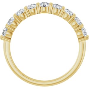 14K Yellow 1 CTW Lab-Grown Diamond Anniversary Band