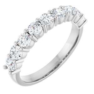 Platinum 1 CTW Lab-Grown Diamond Anniversary Band