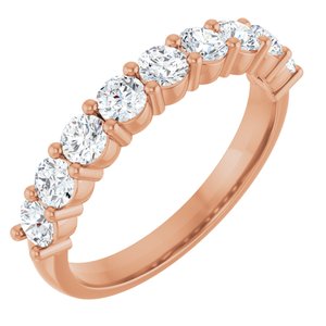 14K Rose 1 CTW Lab-Grown Diamond Anniversary Band