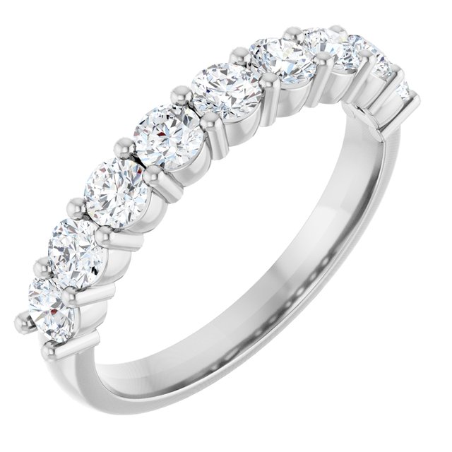 Platinum 1 CTW Lab-Grown Diamond Anniversary Band
