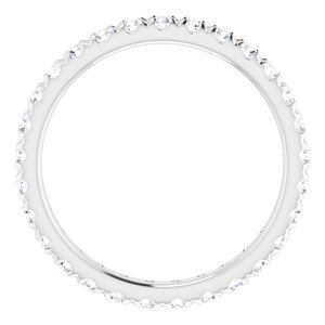 Platinum 7/8 CTW Lab-Grown Diamond  French-Set Eternity Band