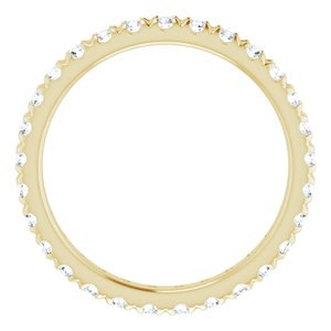 14K Yellow 7/8 CTW Lab-Grown Diamond  French-Set Eternity Band