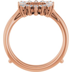 14K Rose 1/3 CTW Lab-Grown Diamond Art Deco Ring Guard