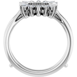 Platinum 1/3 CTW Lab-Grown Diamond Art Deco Ring Guard