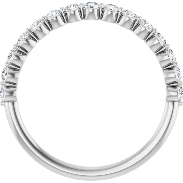 Platinum 1/2 CTW Lab-Grown Diamond Anniversary Band