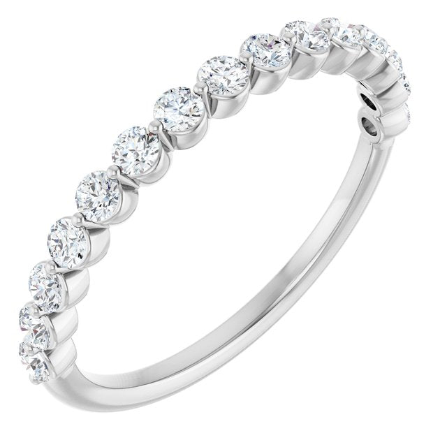 Platinum 1/2 CTW Lab-Grown Diamond Anniversary Band