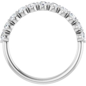 14K White 5/8 CTW Lab-Grown Diamond Anniversary Band