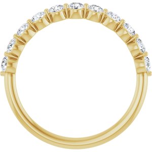 14K Yellow 5/8 CTW Lab-Grown Diamond Anniversary Band