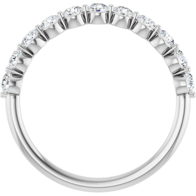 Platinum 5/8 CTW Lab-Grown Diamond Anniversary Band