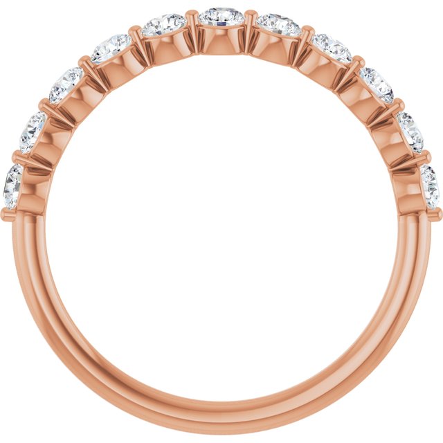 14K Rose 5/8 CTW Lab-Grown Diamond Anniversary Band