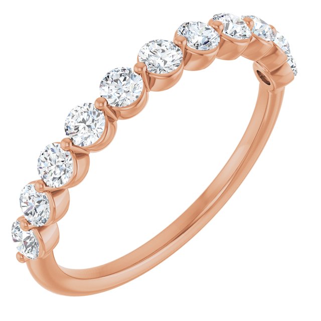 14K Rose 5/8 CTW Lab-Grown Diamond Anniversary Band