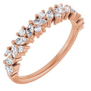 14K Rose 1/2 CTW Lab-Grown Diamond Anniversary Band
