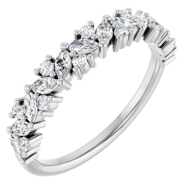 Platinum 1/2 CTW Lab-Grown Diamond Anniversary Band