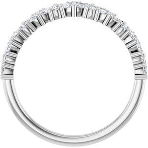 Platinum 1/2 CTW Lab-Grown Diamond Anniversary Band