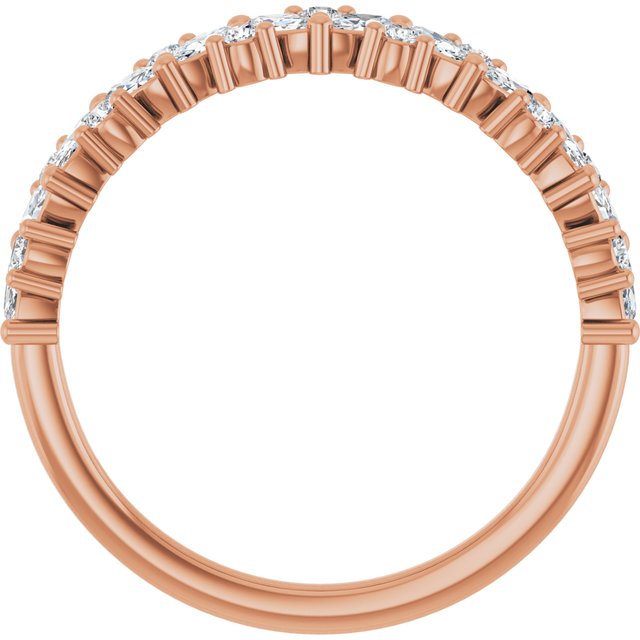 14K Rose 1/2 CTW Lab-Grown Diamond Anniversary Band