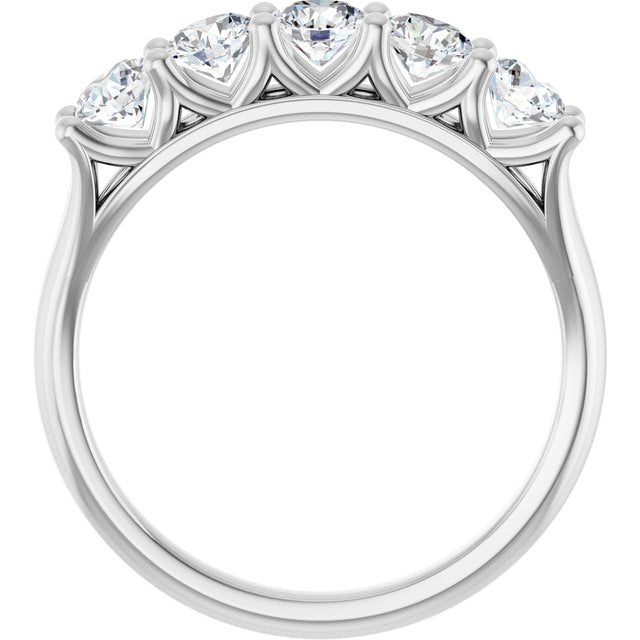 Platinum 1 CTW Lab-Grown Diamond Anniversary Band
