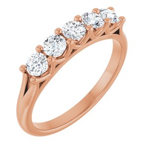 14K Rose 5/8 CTW Lab-Grown Diamond Anniversary Band