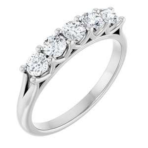 Platinum 5/8 CTW Lab-Grown Diamond Anniversary Band