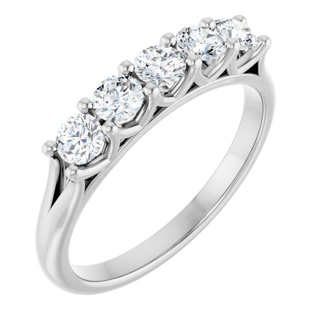 Platinum 5/8 CTW Lab-Grown Diamond Anniversary Band