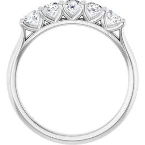 Platinum 5/8 CTW Lab-Grown Diamond Anniversary Band