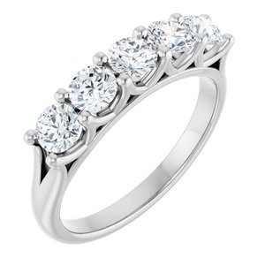 Platinum 1 CTW Lab-Grown Diamond Anniversary Band