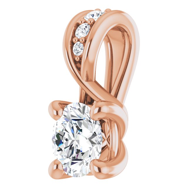 14K Rose 1/4 CTW Lab-Grown Diamond Pendant