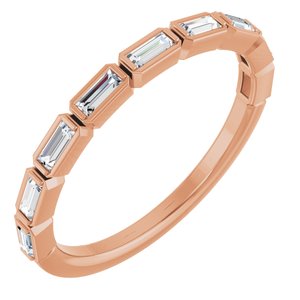 14K Rose 1/4 CTW Lab-Grown Diamond Anniversary Band