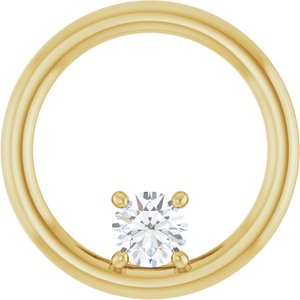 14K Yellow 1/4 CT Lab Grown Diamond Pendant