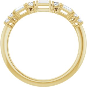 14K Yellow 1/5 CTW Lab-Grown Diamond Contour Band
