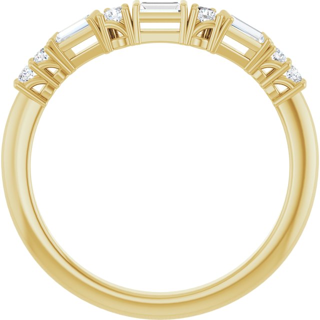 14K Yellow 1/5 CTW Lab-Grown Diamond Contour Band