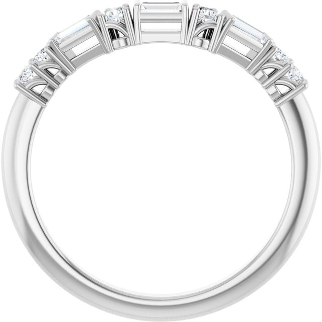 Platinum 1/5 CTW Lab-Grown Diamond Contour Band